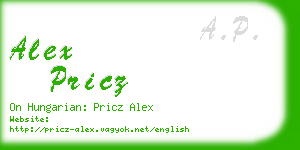 alex pricz business card